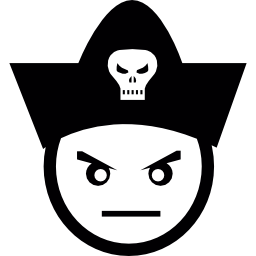 Bad pirate face icon