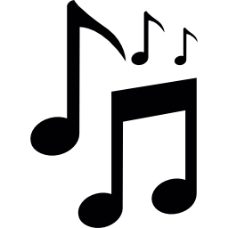 simboli di note musicali icona