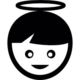 Boy angel head icon