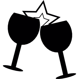copos em festa brindis Ícone