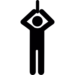 Man lifting weights icon