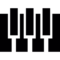 sette tasti del pianoforte icona