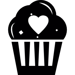 muffin romantico icona