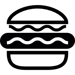 hamburger con pancetta icona