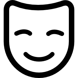 máscara de comedia icono