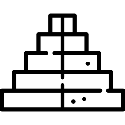 pirámide escalonada icono