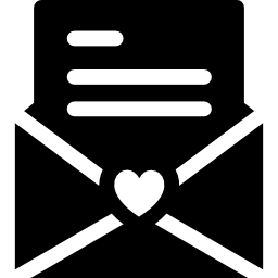 valentinstag brief icon
