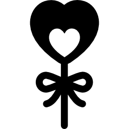 hartvormige lolly icoon