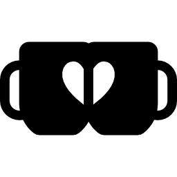 Couple of Cups with Hearts icon
