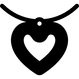Кулон в форме сердца иконка