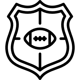 emblema della squadra di football americano icona