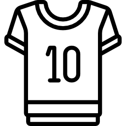 camiseta de fútbol americano icono