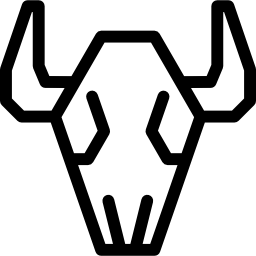 cráneo de búfalo icono