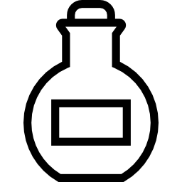 frasco com etiqueta Ícone