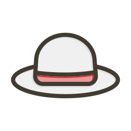 sombrero blanco icono