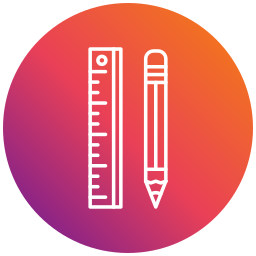 Ruler and pencil icon