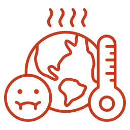 il riscaldamento globale icona