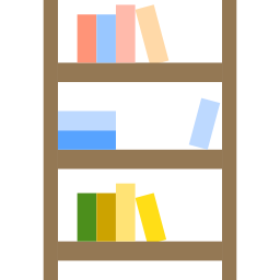 estante de libros icono