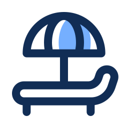 Sun umbrella icon