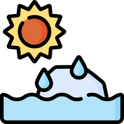 Melting ice icon