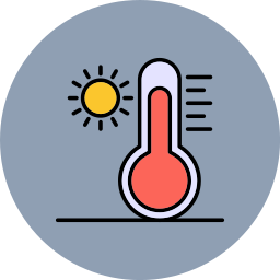 alta temperatura icona