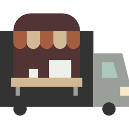 camion del caffè icona