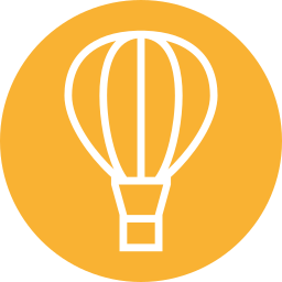 Hot air balloon icon