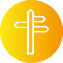 segno di orientamento icona