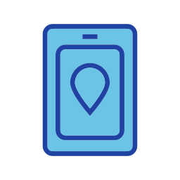 mapa móvil icono