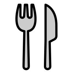 fourchette et couteau Icône