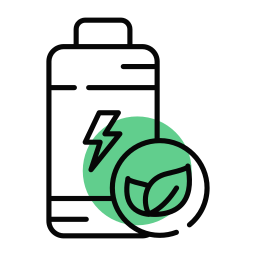 batería ecológica icono