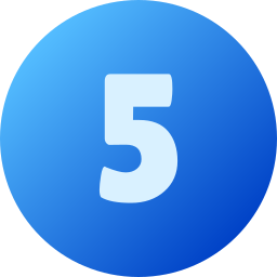 número 5 icono