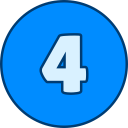 número 4 icono