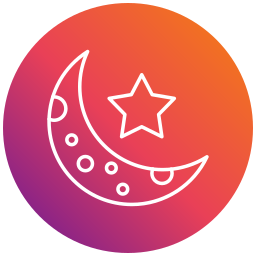 luna creciente icono