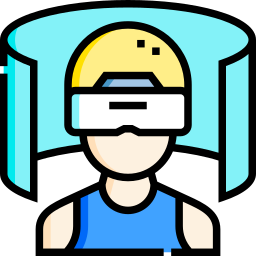 gimnasio de realidad virtual icono