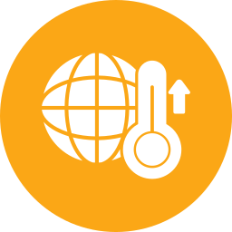 il riscaldamento globale icona