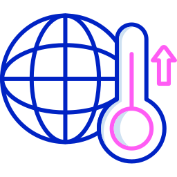 il riscaldamento globale icona