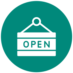 Open sign icon