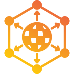 rede de distribuição Ícone
