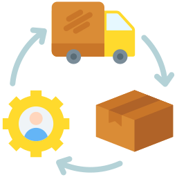 Supply chain management icon