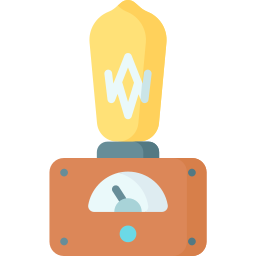 lámpara de voltímetro icono