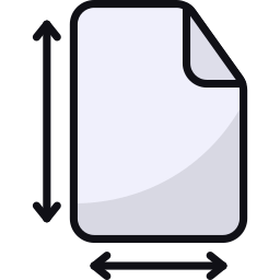 dimensioni del foglio icona