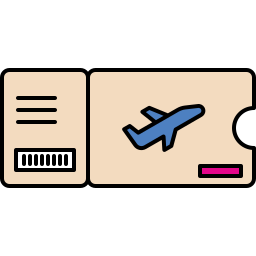 Airplane ticket icon