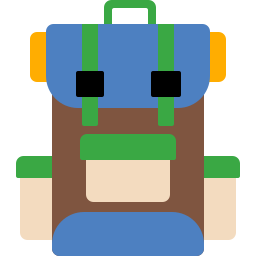 Travel backpack icon