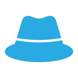 sombrero de fieltro icono