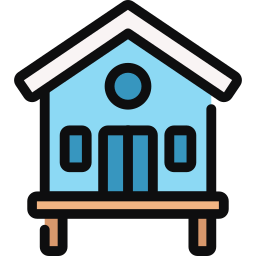 Beach hut icon