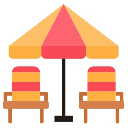 Beach chair icon