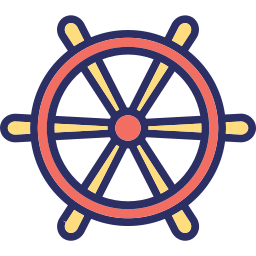 roue de navire Icône