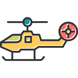 Fighter helicopter icon