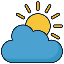 Sun cloud icon